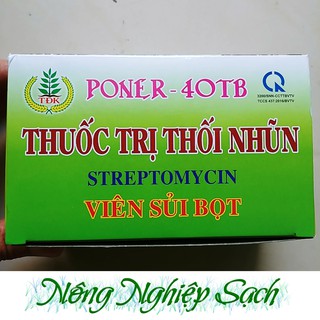 Hộp 20 viên Poner 40TB -  Thuốc đặc trị thối nhũn dạng viên sủi