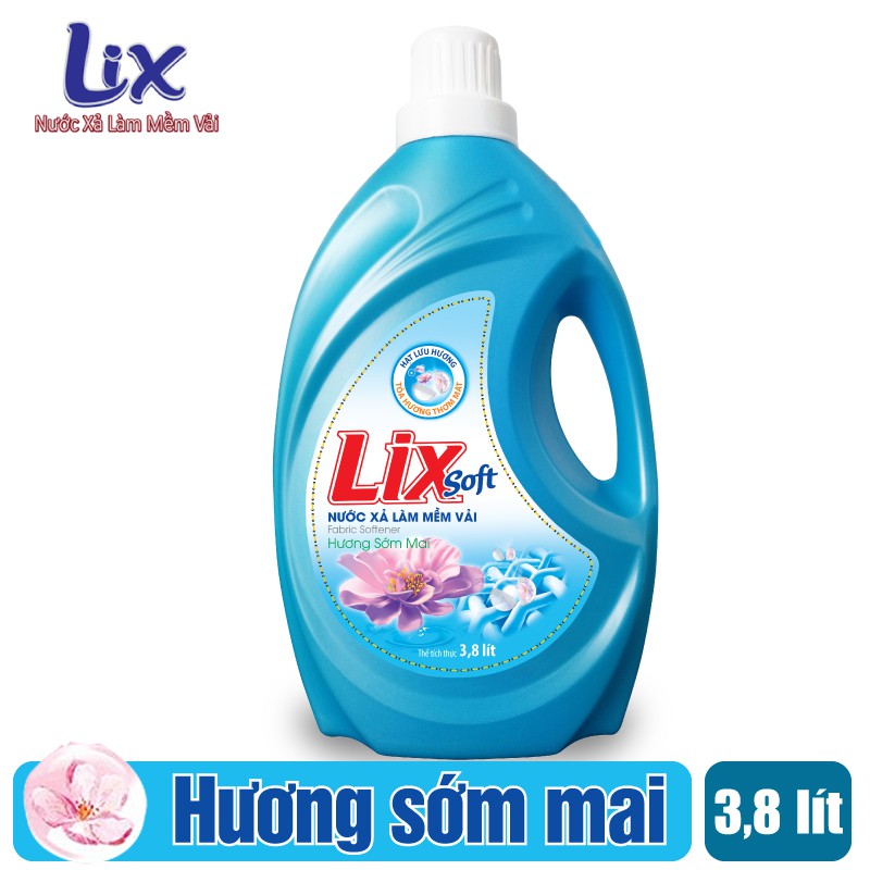 Nước Xả Vải LIX Hương Ban Mai 3.8L - Lưu hương trên từng sợi vải - LSF05