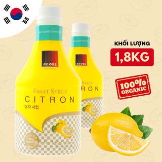 Sinh Tố Chanh Syrup Citron - Thanh Yên - Hàn Quốc BEOBE Dùng Pha Chế Thức Uống - 1,8kg