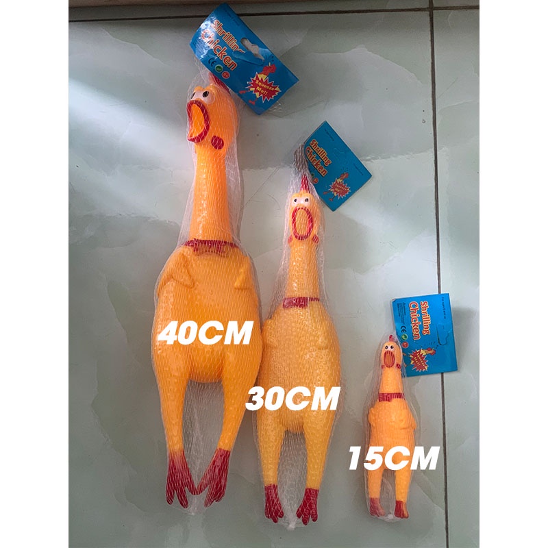 Đồ chơi gà hơi, gà bóp kêu, gà la hét, gà phát tiếng kêu Shrilling Chicken, gà A Lử, đồ chơi cho chó