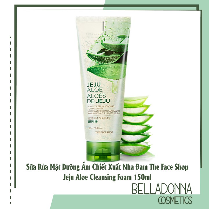 Sữa Rửa Mặt Dưỡng Ẩm Chiết Xuất Nha Đam Jeju Aloe Cleansing Foam 150ml