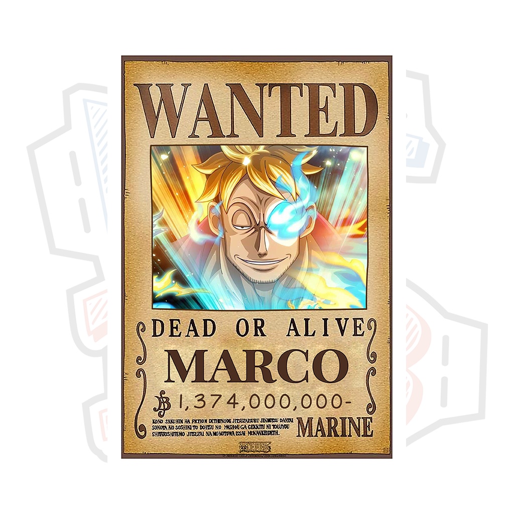 Poster truy nã Phượng Hoàng Marco ver 2 - One Piece
