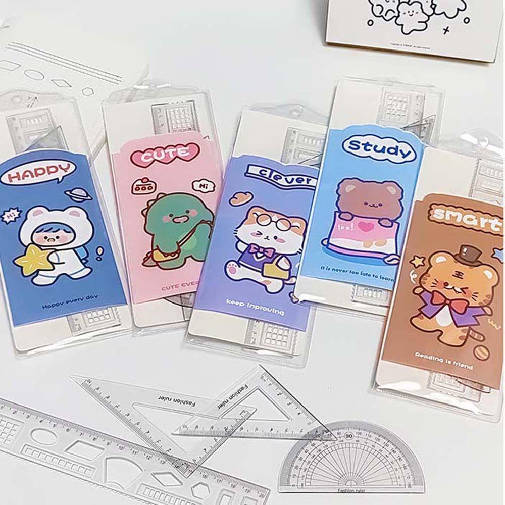 Bộ 4 Thước Thẳng Dùng Trong Trường Học / Văn Phòng