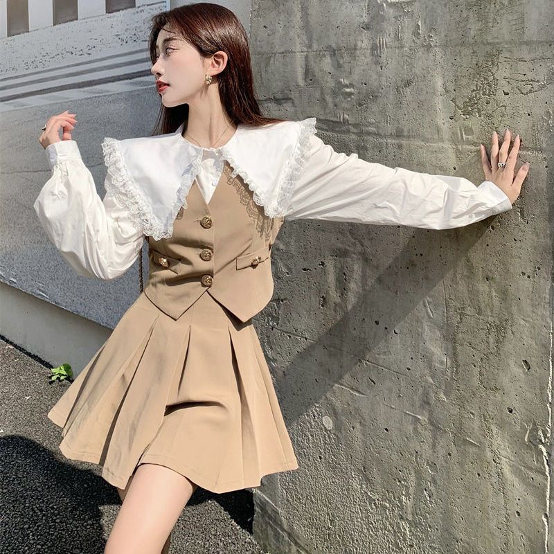 HÀNG ĐẶT TRƯỚC 🎊 set váy sơmi 3 món