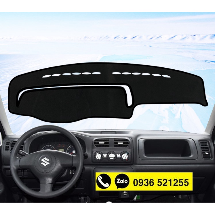 Thảm Taplo Suzuki Wagon R+ 2001-2007 Màu đen đỏ