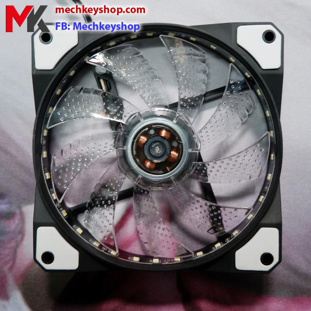 [Mã ELFLASH5 giảm 20K đơn 50K] [Ảnh thật] Fan Led 5 màu, đơn màu 12cm 33 bóng