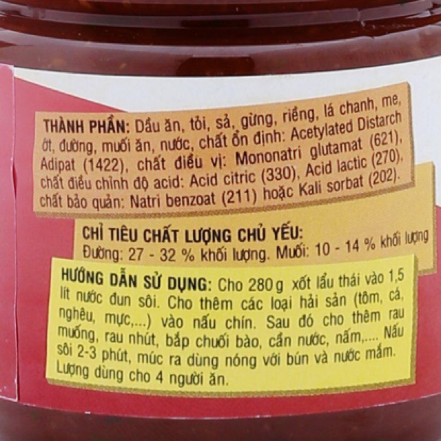 SỐT LẨU THÁI CHOLIMEX CHAI 280g