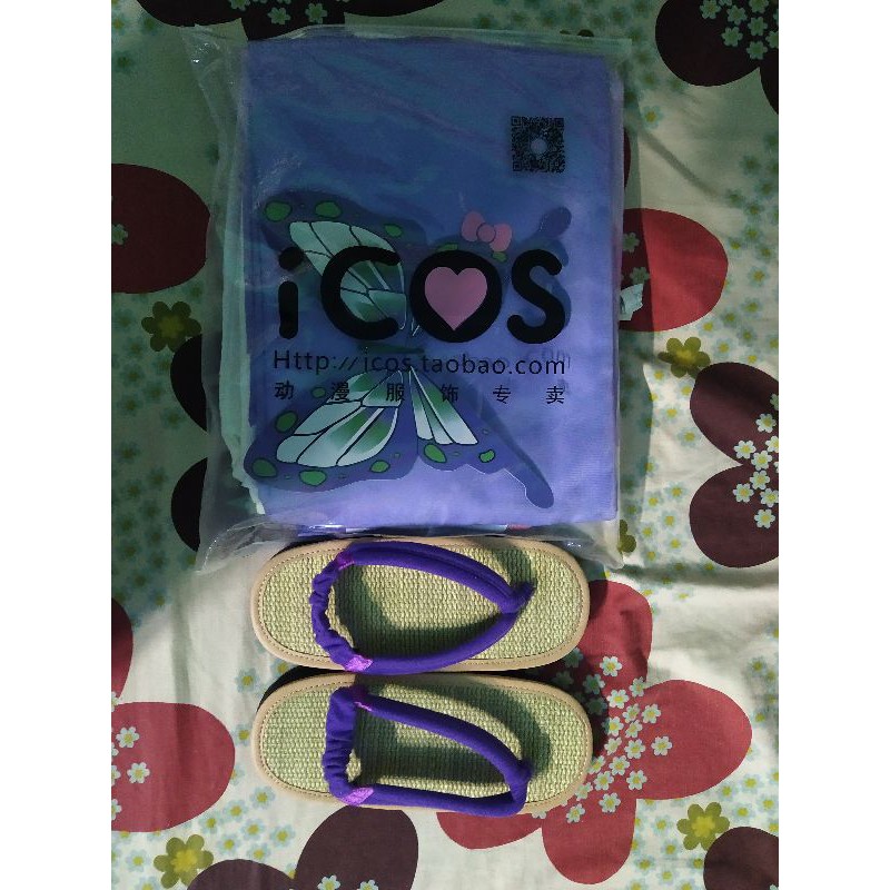 Dép Cói Geta Cosplay Shinobu Kimetsu No Yaiba Thanh Gươm