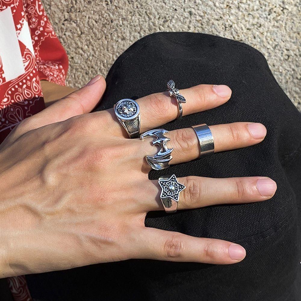 Nhẫn Kim Loại Hình Rắn Phong Cách Hip hop Cho Nam