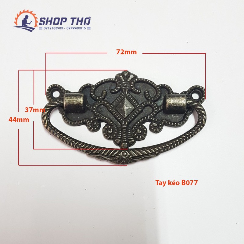 Tay kéo giả cổ B077 lắp ngăn kéo tủ