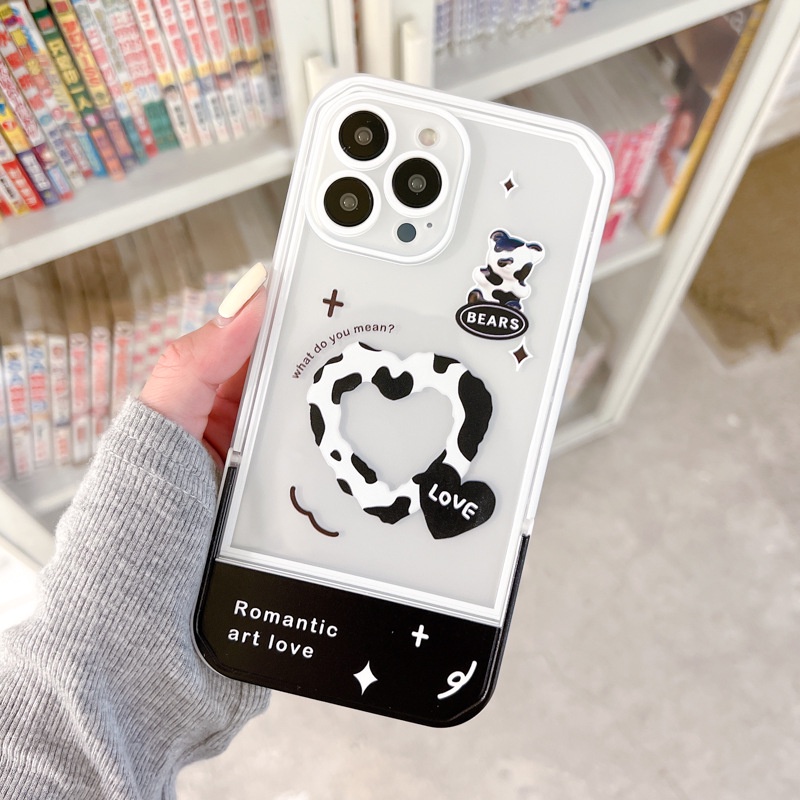 Ốp lưng iphoneỐp Điện Thoại  Kèm Giá Đỡ Tàng Hình Họa Tiết Hoạt Hình Dễ Thương Cho iphone 14 / 13Pro 12 / xs / 6 / 7 / 8PLUSDinuo case