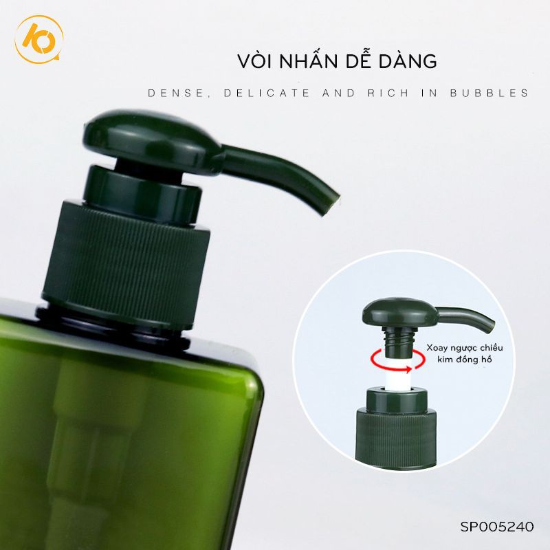 Bình chiết mỹ phẩm nhựa trơn mang đi du lịch tiện lợi dung tích 450ml và 100ml