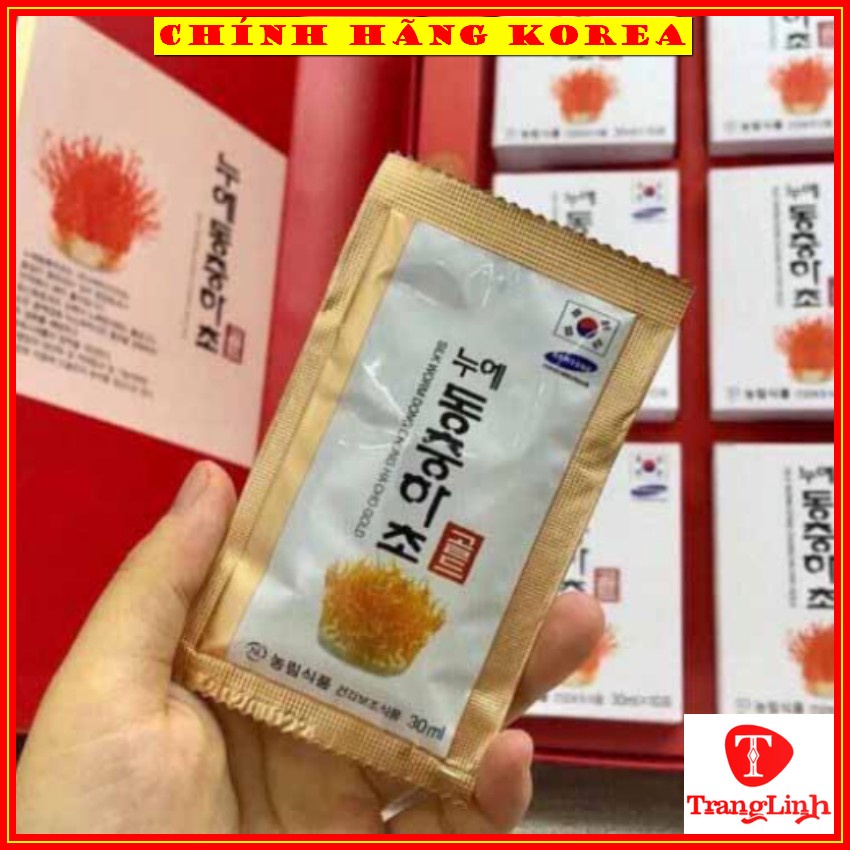Nước đông trùng hạ thảo hàn quốc chính hãng, hộp đỏ 60 gói - Tăng đề kháng, sức khỏe, phòng ung thư - tranglinhkorea