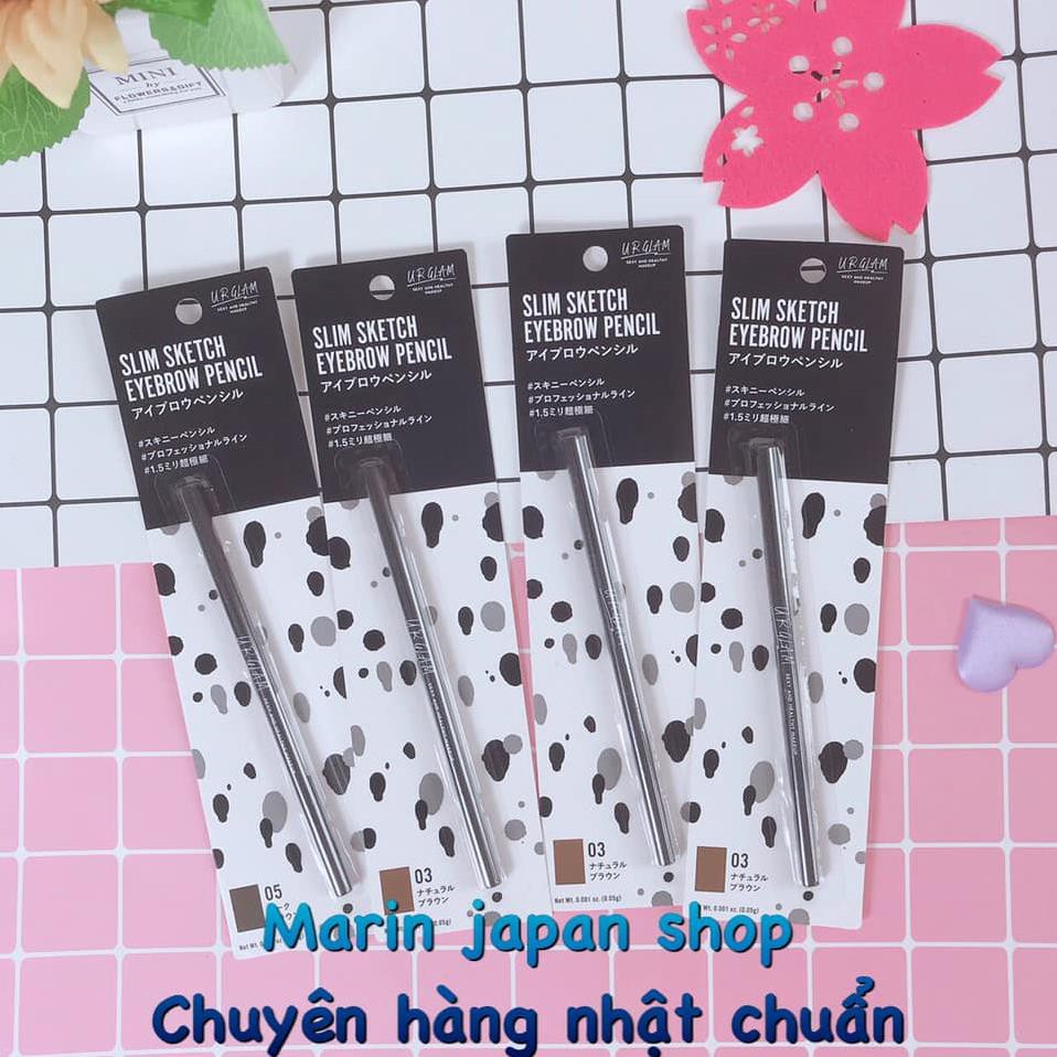 (SALE) Bút kẻ lông mày 2 đầu Slim Sketch Eyebrow Pencil nội địa Nhật Bản