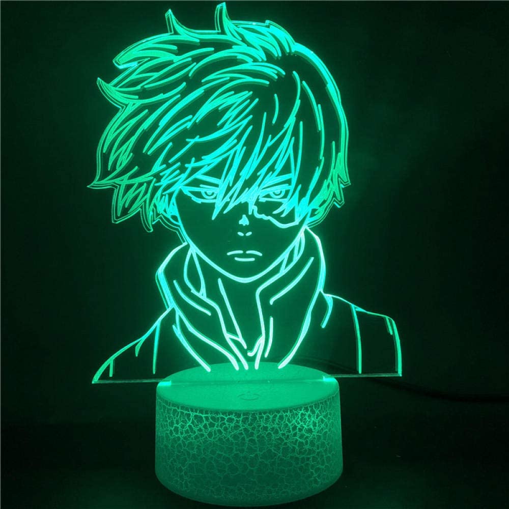 Đèn Ngủ Led 3d Hình Nhân Vật Anime My Hero Academia Shoto Todoroki Trang Trí Phòng Trẻ Em
