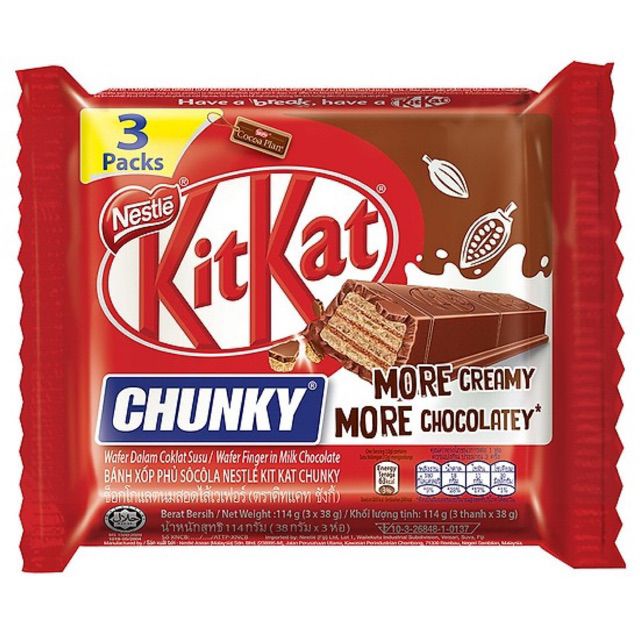 KitKat Chunky Gói 3 Pack Nestle 114gr