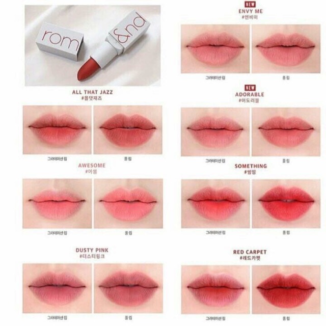 ( có sẵn ) Son thỏi Zero Gram Romand Matte Lipstick