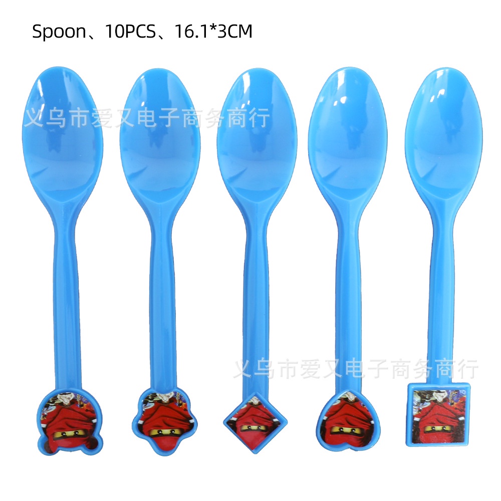 Yt1 Tấm Trải Bàn Trang Trí Tiệc Sinh Nhật Họa Tiết lego ninjago masters of Spinnerjitzu ty1