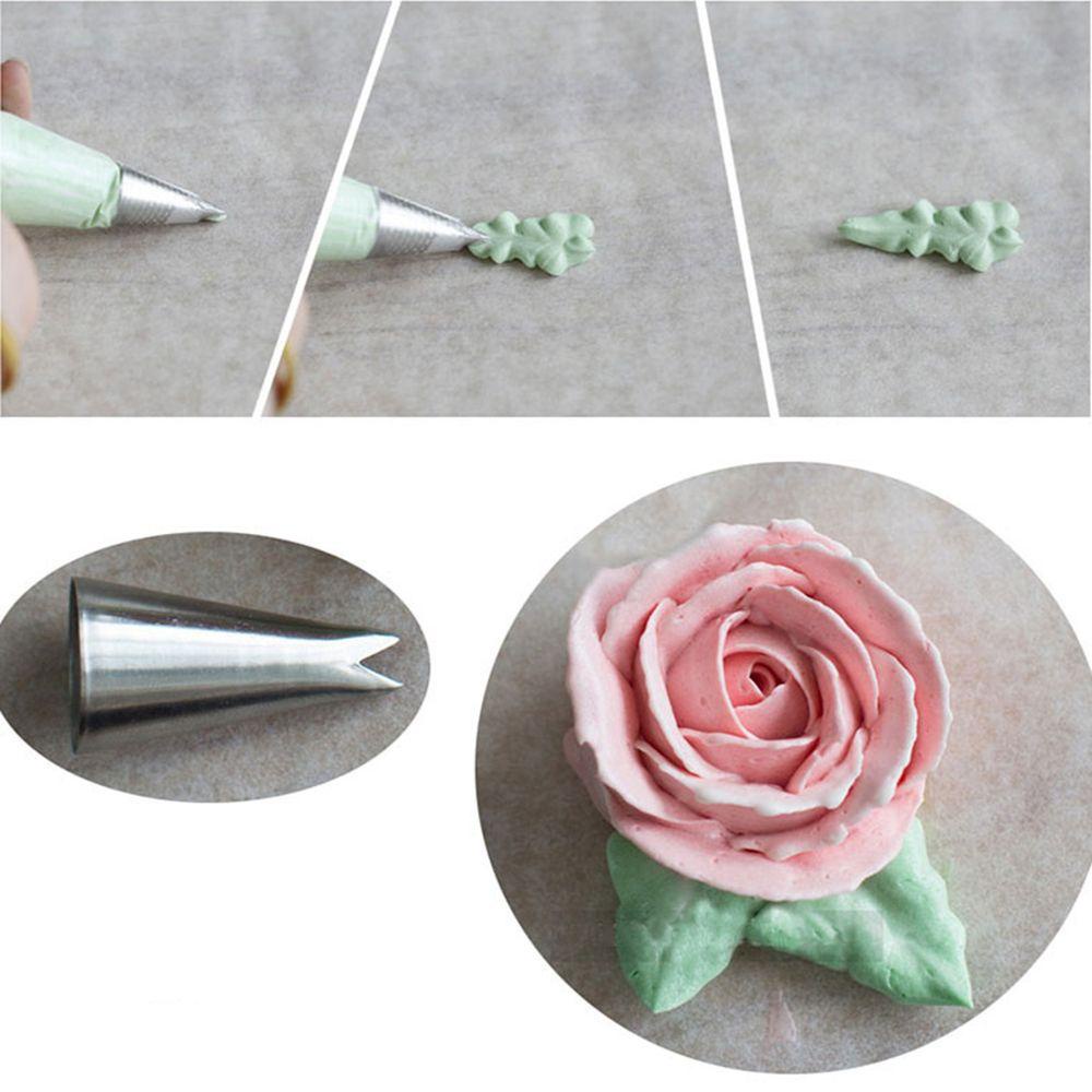 KUNHEV Bộ 7 Đuôi Bắt Bông Kem Hình Chiếc Lá Bằng Kim Loại