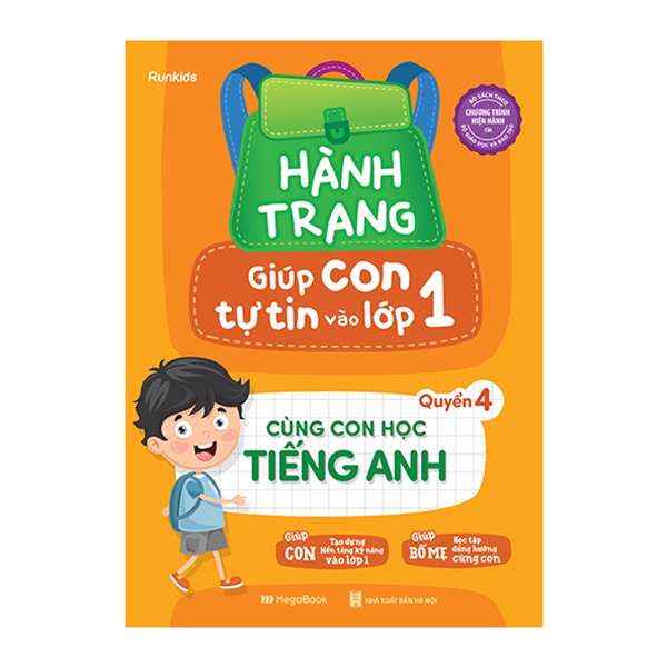 Sách - Hành trang giúp con tự tin vào lớp 1 Quyển 4 Cùng con học tiếng Anh MEGAMN9288