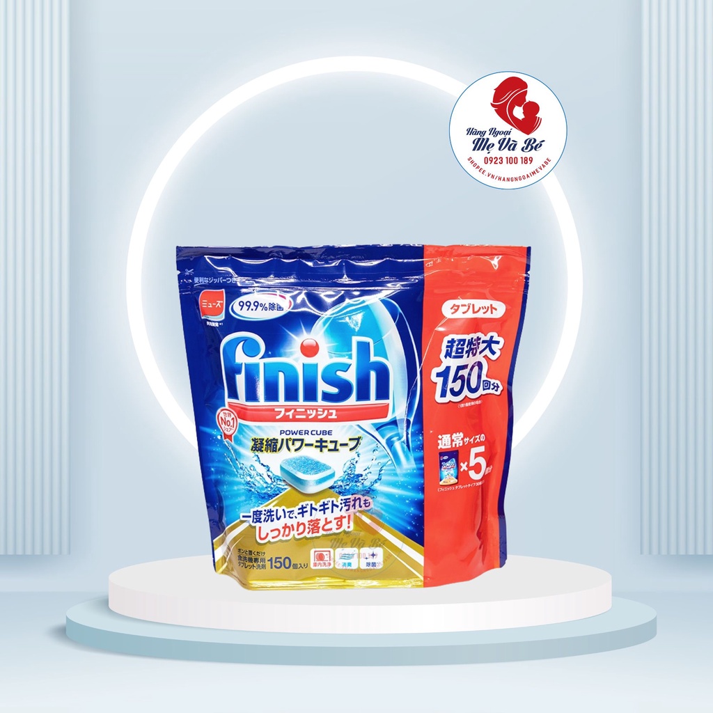 Viên rửa bát Finish Nhật Bản chuyên dụng cho máy rửa bát (150 viên/túi)