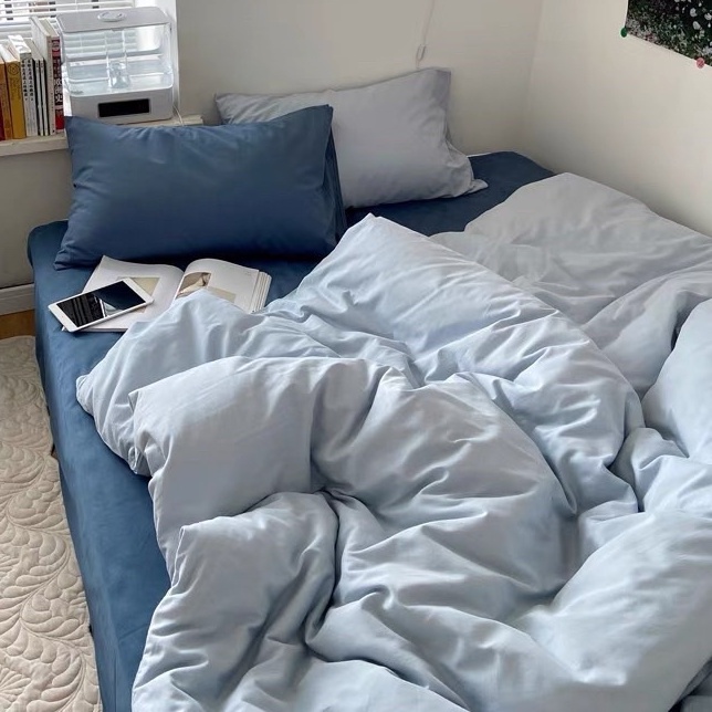 Bộ chăn ga cotton tc notag, sét chăn gối drap giường TC 4 món
