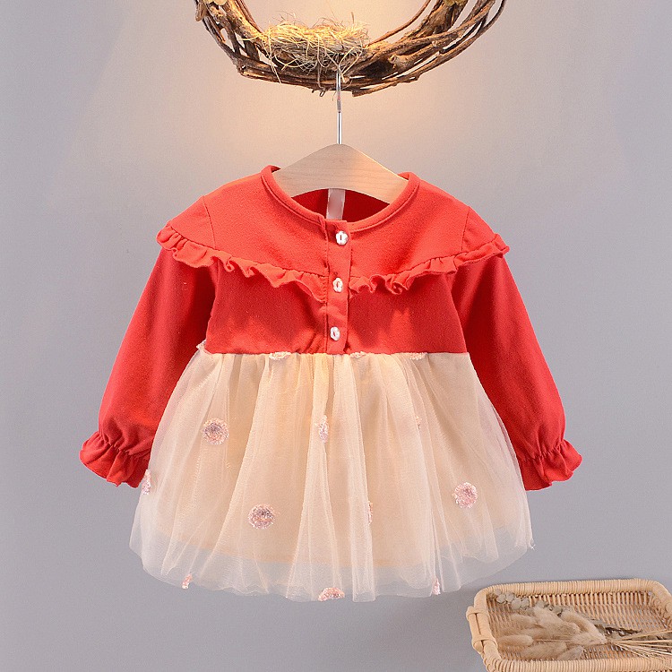 Váy công chúa viền bèo bé gái size 9-15kg VT10?