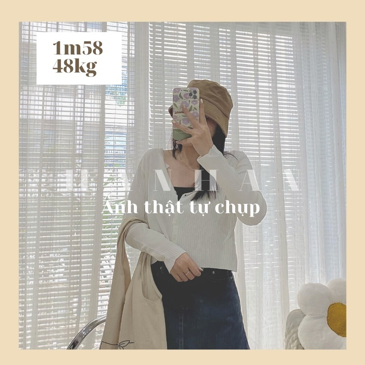 Áo khoác cardigan len nữ thu đông phong cách Hàn Quốc C3