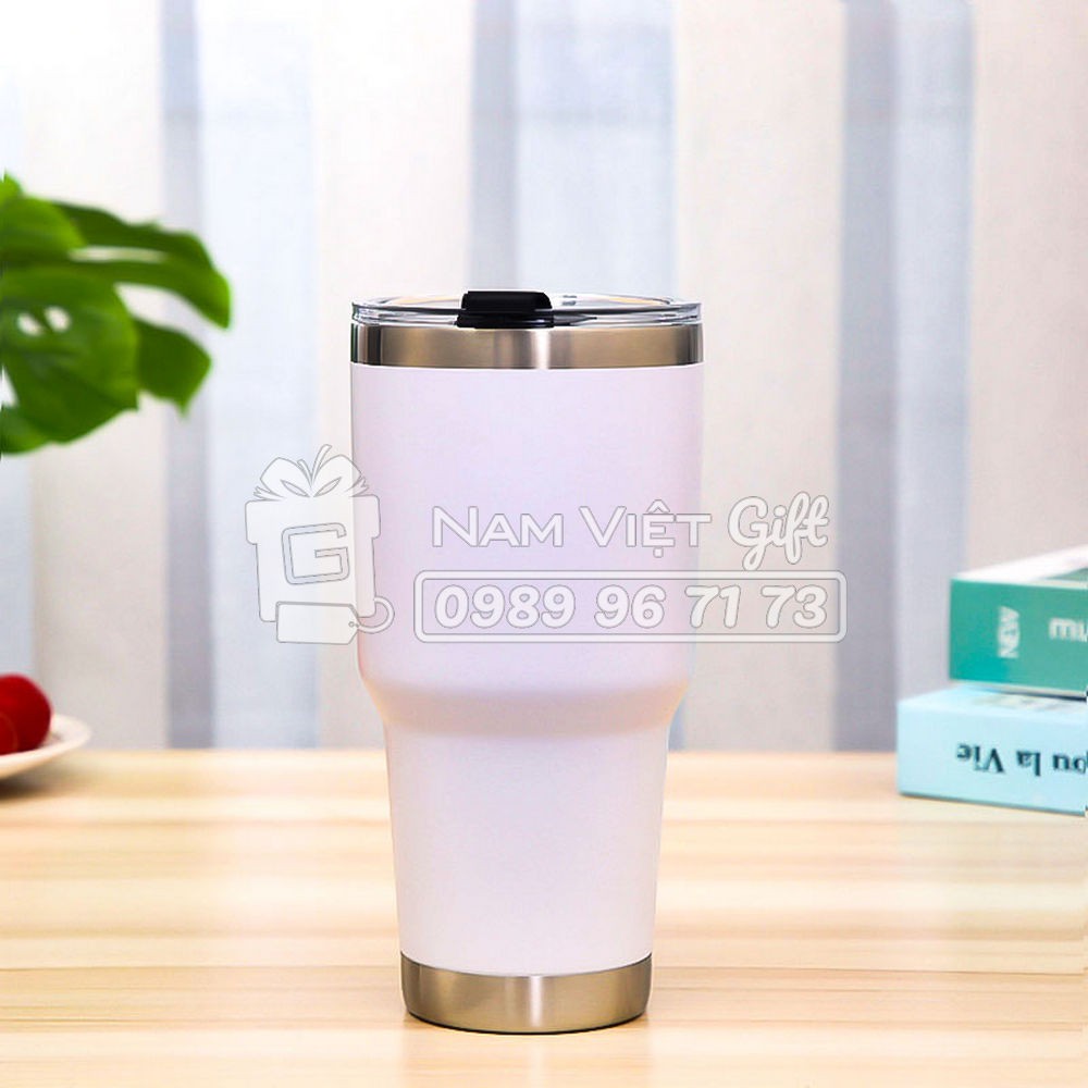 Ly Giữ Nhiệt Matte 3 Lớp INOX304 900ml - Tặng Kèm Túi và Ống Hút