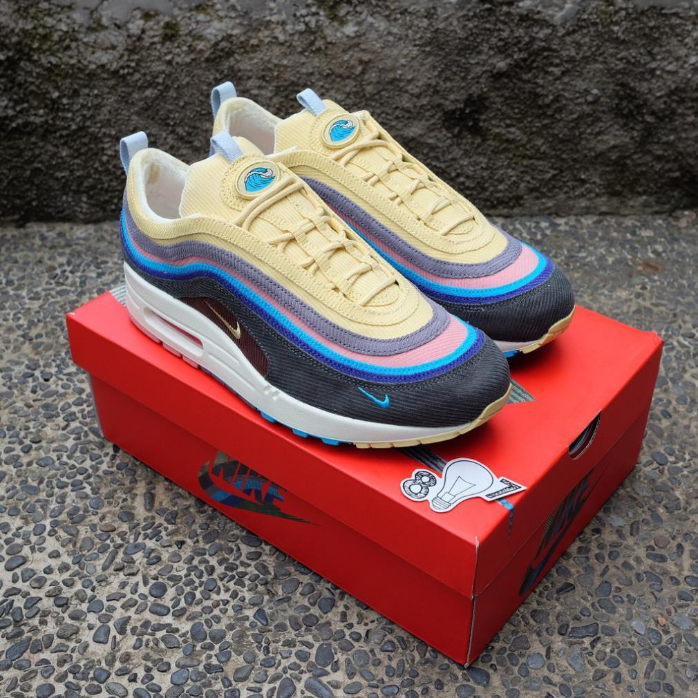 (Full phụ kiện) Giày thể thao Air Max 97 Sean Wotherspoon bảy màu da lộn cực đẹp .