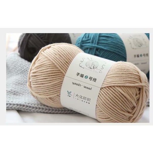 - LEN YAOH WOOL 3MM - LEN SỢI THỰC VẬT MỀM MỊN - THÍCH HỢP ĐAN KHĂN ÁO NÓN