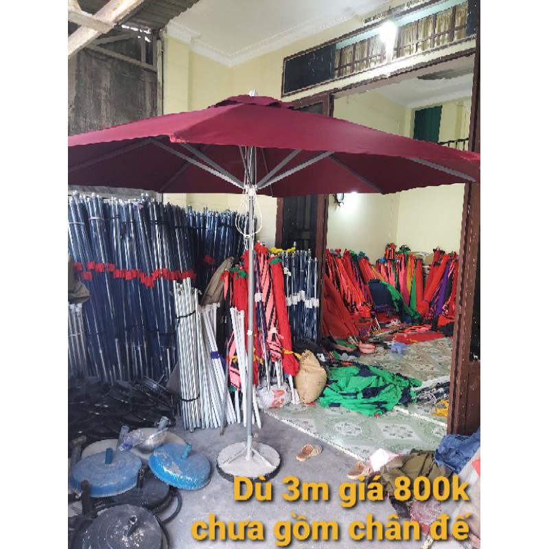 Ô DÙ GIÁ XƯỞNG RẺ NHẤT SHOPEE - Dù cafe chính tâm 3 mét ( bao gồm chân đế)