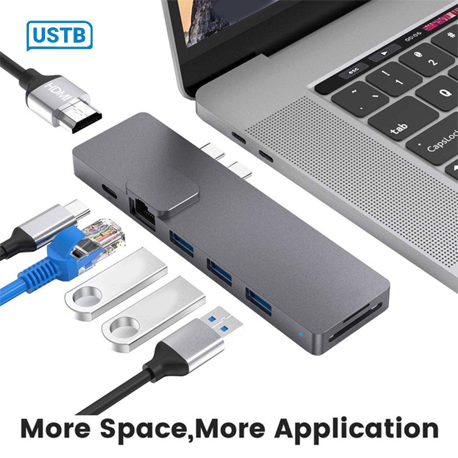 Hub Chuyển Đổi Usb Type C Cho Laptop Vga Rj45