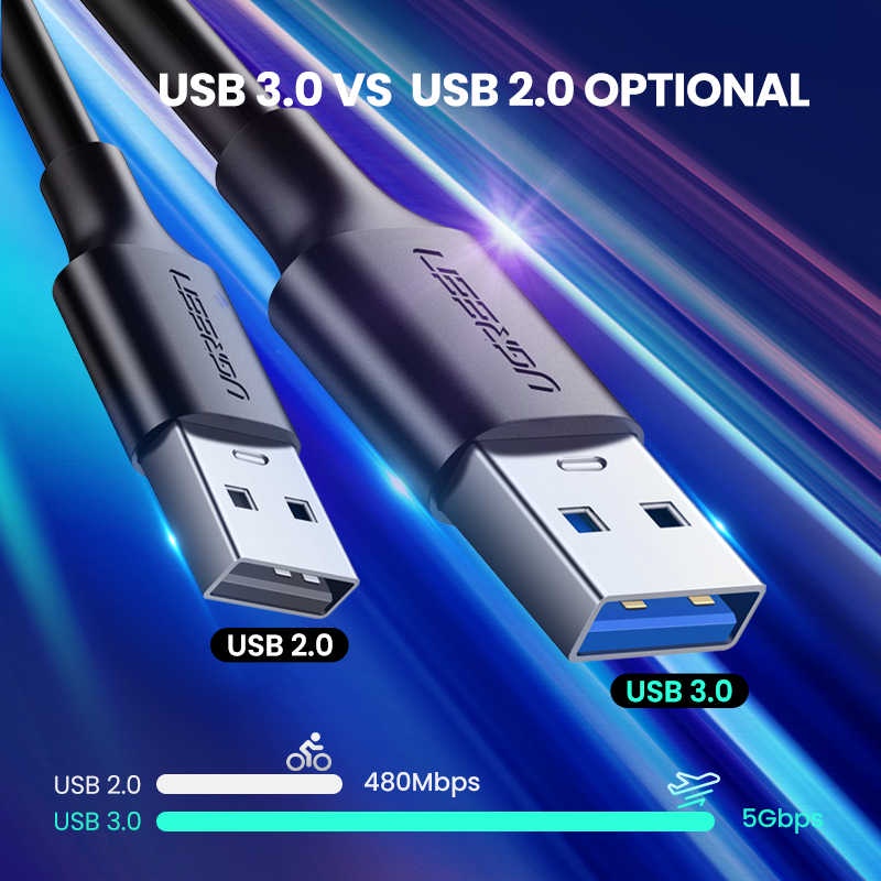 Cáp Sạc Nhanh USB Type C Sang USB 3.0 Ugreen US184 - QC 3.0, Tốc Độ 5Gbps - BH 18T Chính Hãng