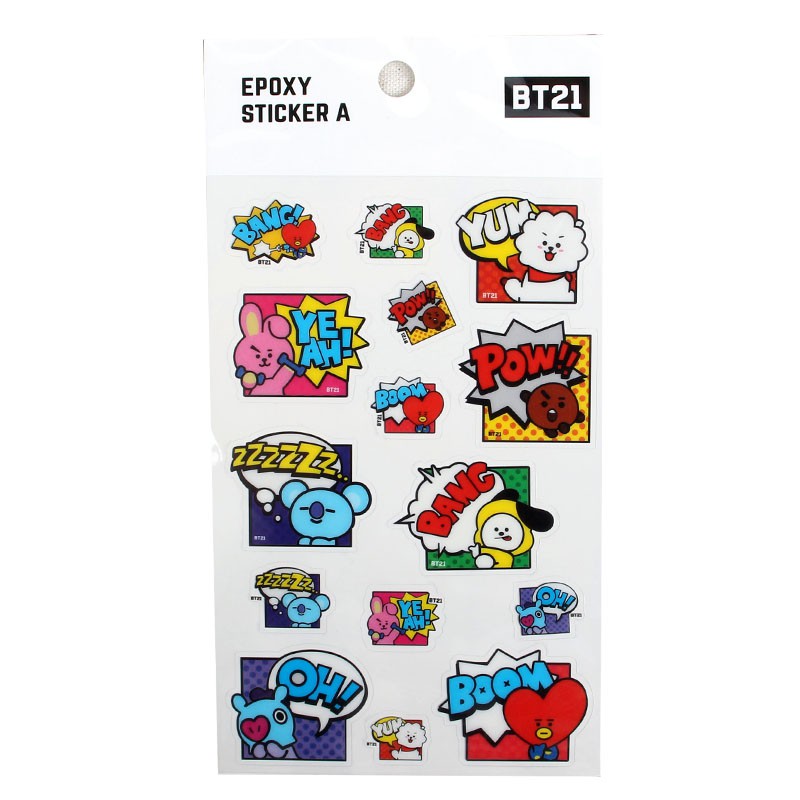 Nhãn dán trang trí họa tiết BT21 BTS Kpop 3D