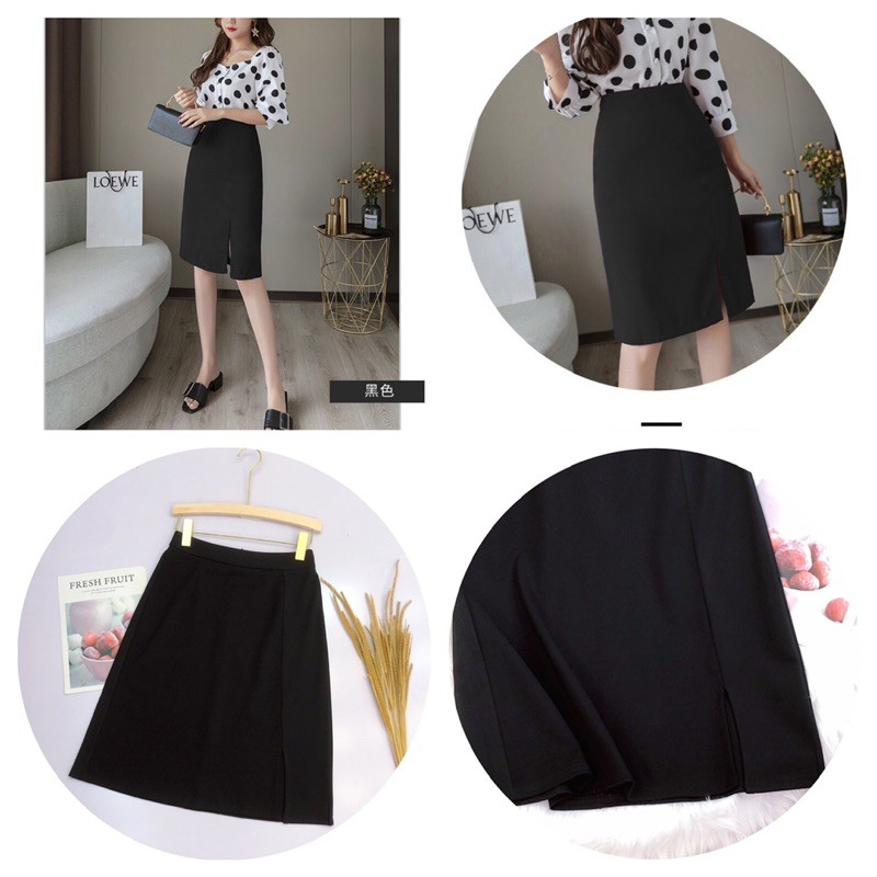 CV2 - Chân váy umi xẻ trước Caria