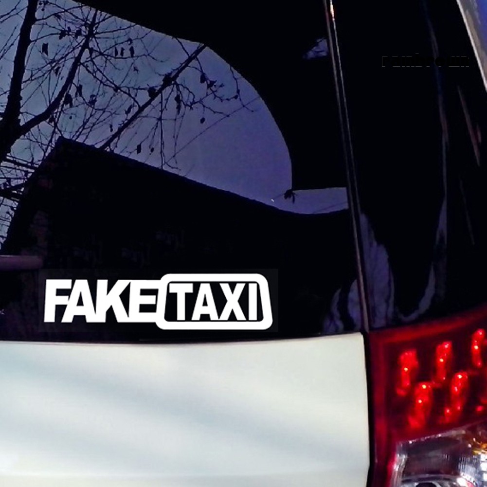 Sticker dán xe hơi vui nhộn sáng tạo dòng chữ FAKE TAXI