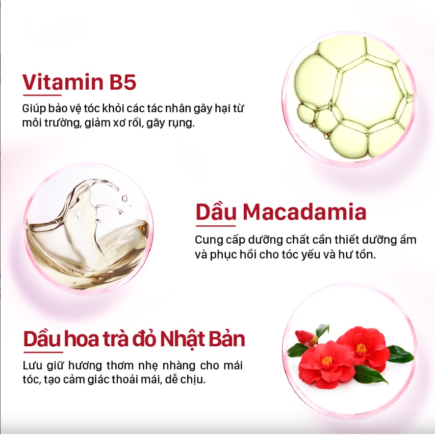 Hấp Dầu Phục Hồi Tóc – Macadamia, Tsubaki Lavox