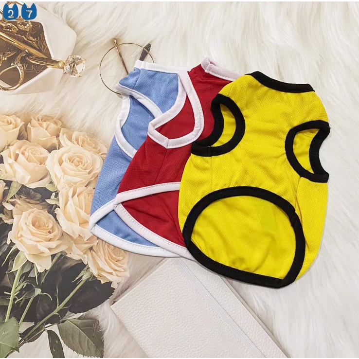 Áo Sát Nách Thoáng Khí Thời Trang Cho Thú Cưng Áo Ba Lỗ 7 Màu Cho Thú Cưng