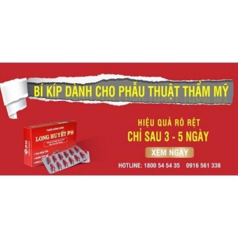 Viên uống Long Huyết PH giúp tan vết bầm tím, mau lành vết thương - Hộp 24 viên