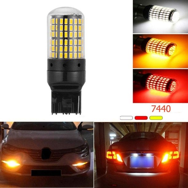 Bóng Đèn Led Xi Nhan Chân T20 7440 - Dùng Cho Xe Hơi Ô Tô 144SMD 3014