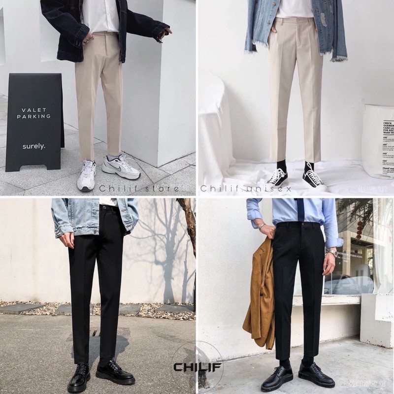 [Hàng cao cấp] Quần Tây Baggy/Quần tây âu nam/ Baggy Pants dáng Hàn Quốc ống côn siêu đẹp form chuẩn 4 màu cực sang | BigBuy360 - bigbuy360.vn