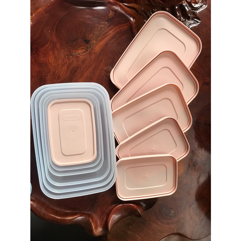 Bộ 6 hộp nhựa đựng thực phẩm chữ nhật Inochi không mùi (500-750-1000-1500-2000-2500ml)