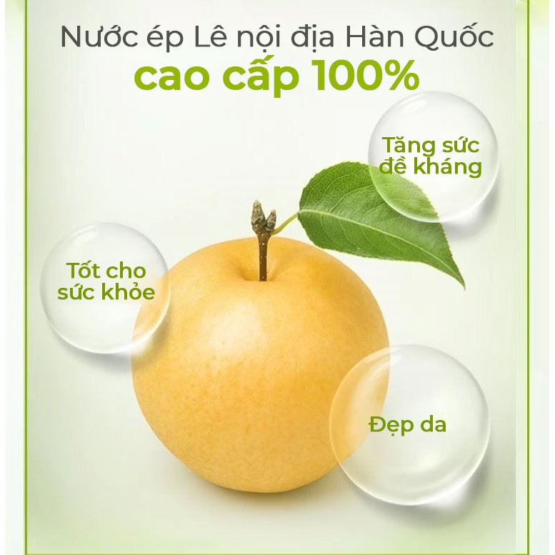 Nước Ép Lê Hàn Quốc Nguyên Chất Slowfood (30 bịch x 78ml)