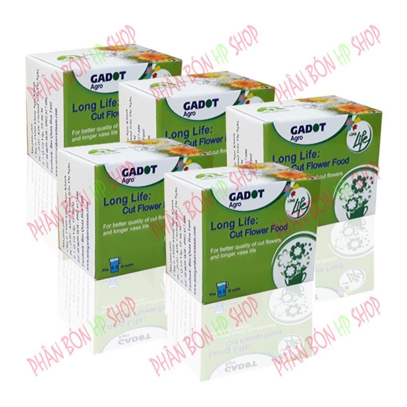 BỘ 5 HỘP CHẾ PHẨM XỬ LÝ HOA LONGLIFE CỦA ISRAEL - BẢO QUẢN HOA CẮM BÌNH TƯƠI LÂU VÀ 14 NGÀY KHÔNG THỐI NƯỚC