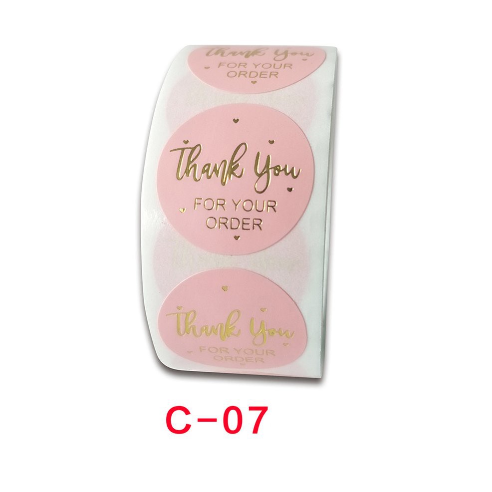 Cuộn 500 miếng dán Thank You dành cho trang trí quà