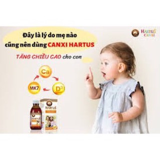 Hartus Canxi - Bổ sung canxi, vitamin D3, vitamin K, hấp thụ canxi tối đa nhờ Vitamin K -BaLan