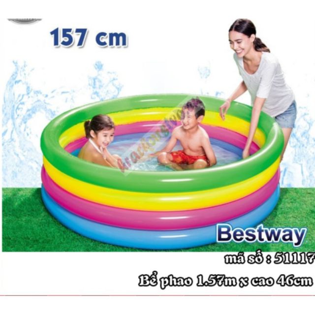 Bể Bơi Phao Tròn cầu vồng