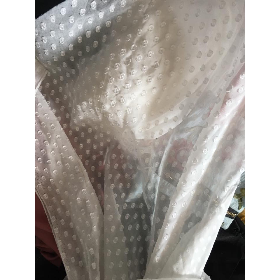 HOT Sơ mi Lưới bi cổ buộc nơ 2 lớp thời trang CC