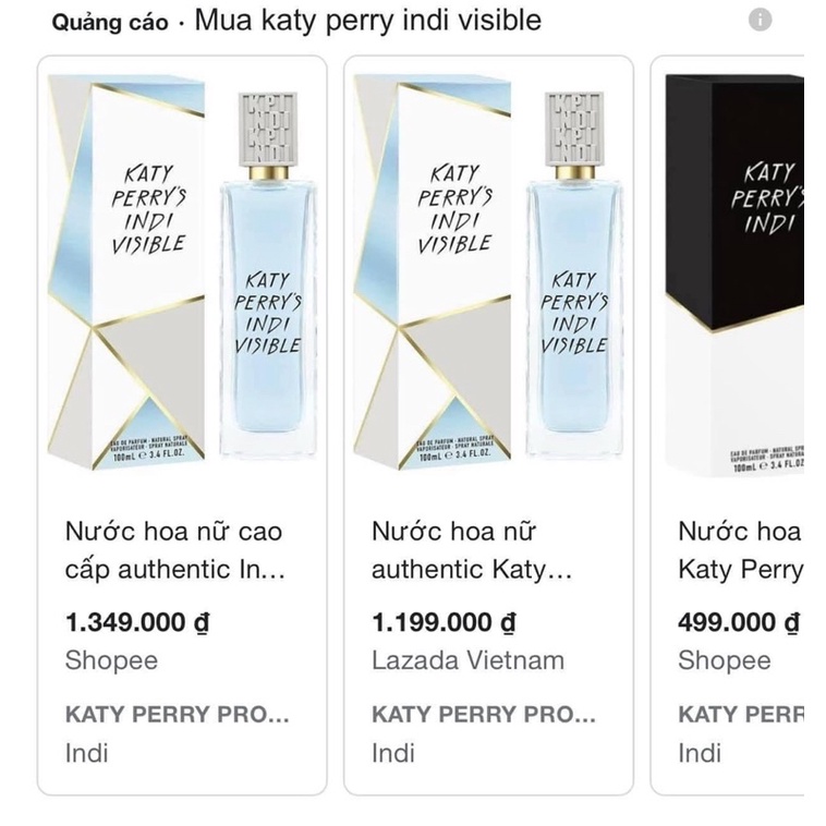 Nước hoa katy indi visible 100ml